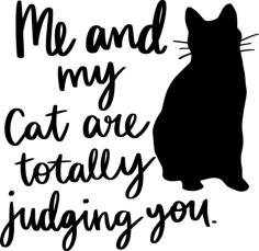 Funny Cat 13 Line Art Illustration Svg, Free Vectors File